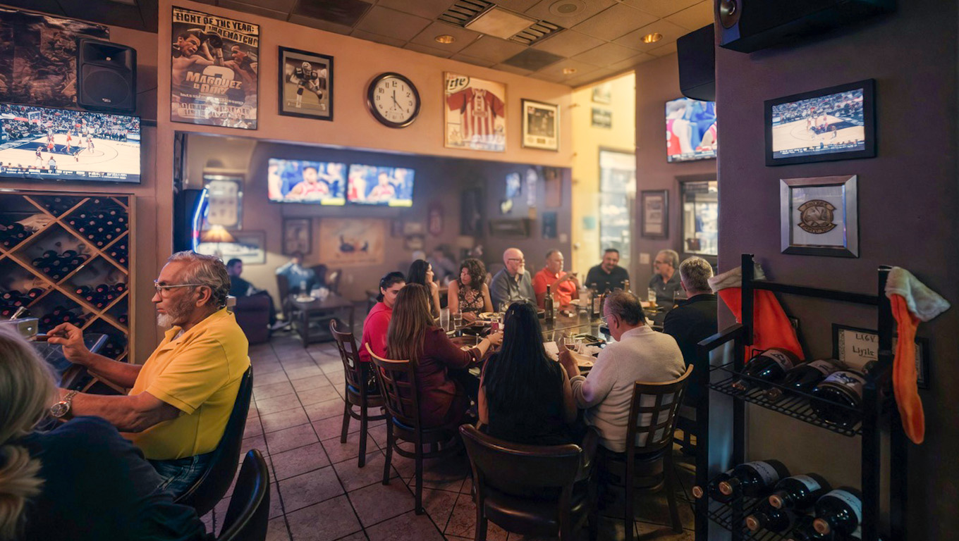 Premium cigar lounge atmosphere with warm lighting